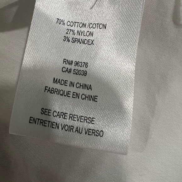 Samuel Dong White Button Down Shirt. Sz M - Picture 6 of 8